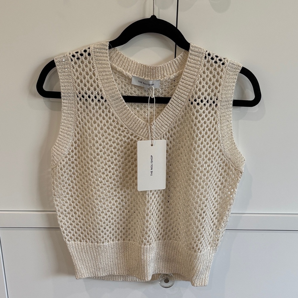 Noli Cream Knit Crop Top